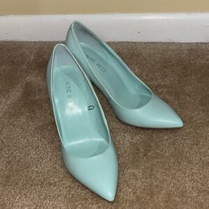 Nine West Mint Green Pointed-Toe Pumps